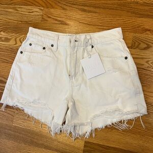 Casual White Denim Shorts